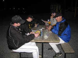 Gap brain trust enjoying a bite before heading back