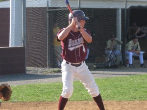 Junior Joe Caviness at the plate.