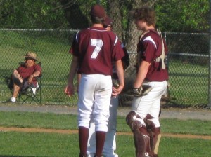 Luray starter Logan McCaughan getting some insight.