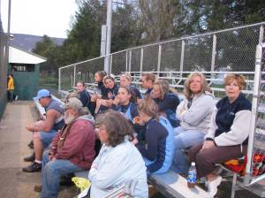 Kudos to the Lady Panthers for making to the stands after their game to cheer on their fellow students!
