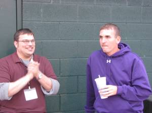 The NVD's Chuck McGill & Strasburg's AD Matt Hiserman at the game.