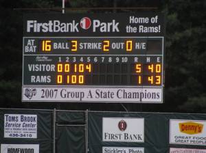 Red Pride played small ball in the fifth inning and it paid off.