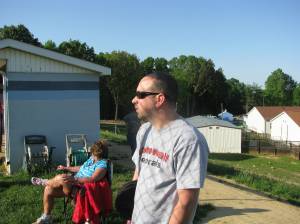 Stonewall's Jeff Burner taking in the action.