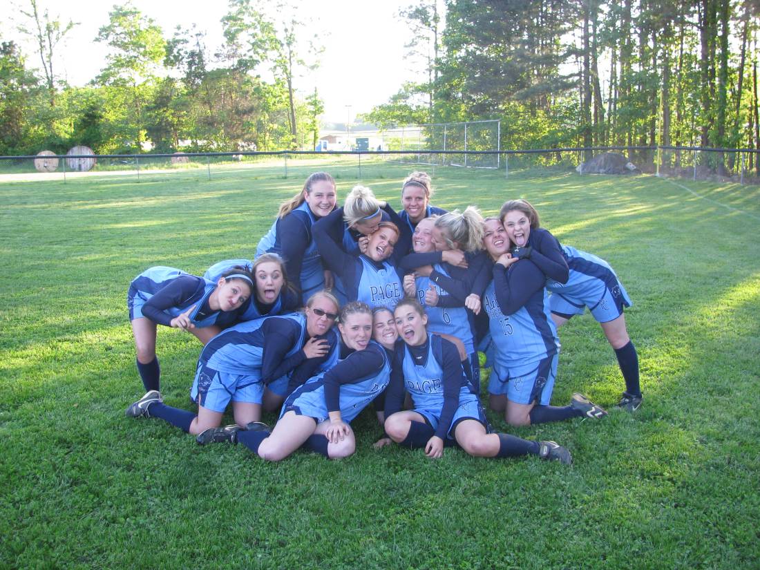 The Lady Panthers celebrate 18-0 !