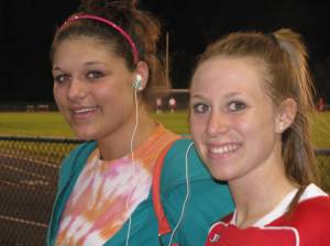 Stonewall Jackson SJHS's Heather Stout and Meghan Dellinger at the Soccer game