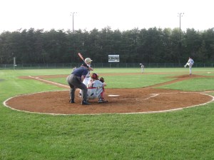 The view from behind home plate.