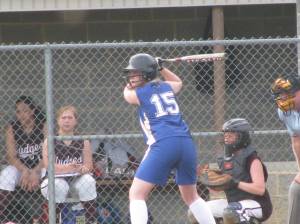 May 15 2009 081 Senior Brittney Mumaw at the plate.