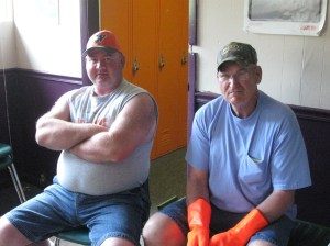 These gentlemen prepared the food for 100+ folks.