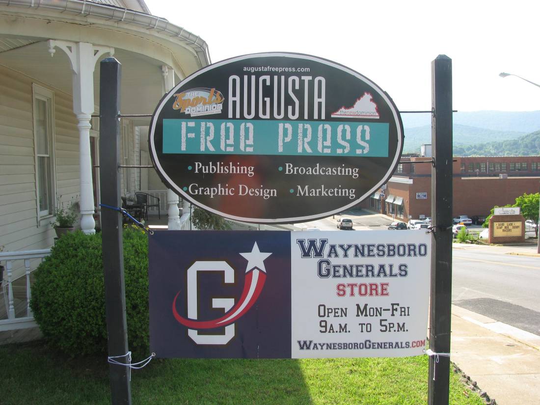 Our next stop took us to the Augusta Free Press to visit Chris and Crystal Graham (AKA the Dream Team - we're thinking of making T-shirts).