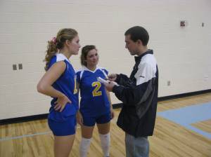 NVD's Brian Eller with CHS Seniors Ashley Bodge & Brea Hindgardner